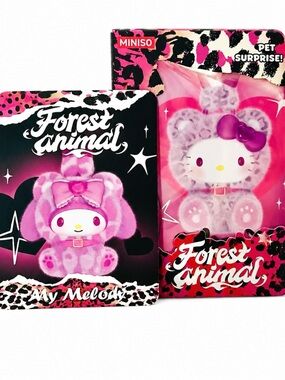 Miniso Sanrio Forest Animal My Melody Plush Keychain Blind Box
